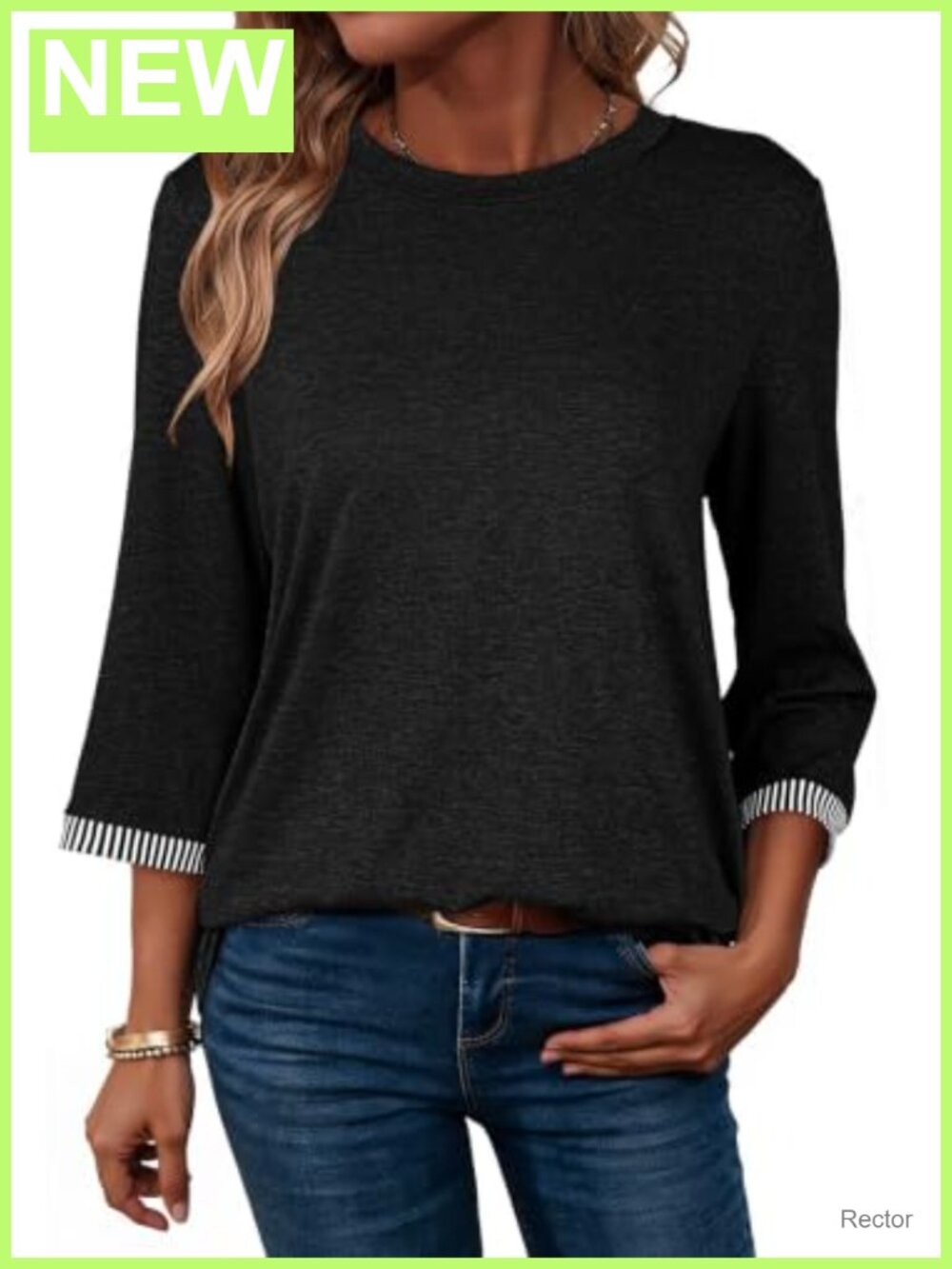 Dokotoo Women's 2026 Lightweight 3/4 Length Sleeve T Shirts Basic Blouses